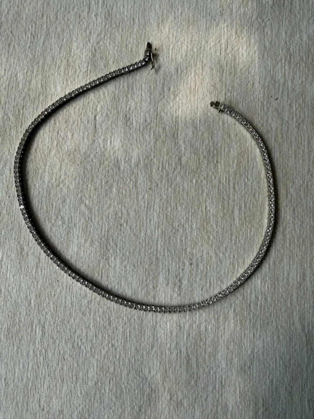 OBJKTS cubic zirconia PINK necklace WORN ONCE 40cm length